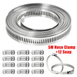 5M Stainless Steel Hose Clamp Large Adjustable Clips with Fasteners