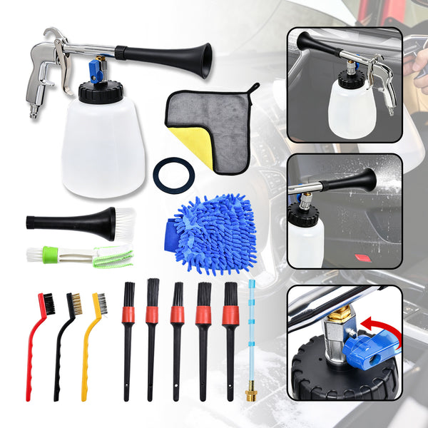 High Pressure Car Cleaning Gun with Soft Bristle Nozzle