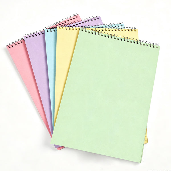 5 Pcs Pastel Top Spiral Notebook