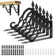 Decorative Shelf Brackets, Triangle Wall Brackets Black 7.5 Inch 6 Pack