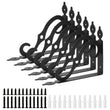 Decorative Shelf Brackets, Triangle Wall Brackets Black 7.5 Inch 6 Pack