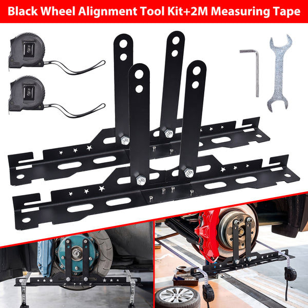Toe Wheel Alignment Tool Plate Kit with Measuring Tapes