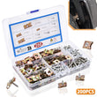 200Pcs Assorted Spire Clips U Nuts Captive Speed Fasteners
