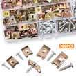 200Pcs Assorted Spire Clips U Nuts Captive Speed Fasteners