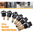 6PCS Hand Rivet Nut Head Nuts