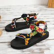 Women's Colorblock Ankle Strap Lightweight Flat Sandals