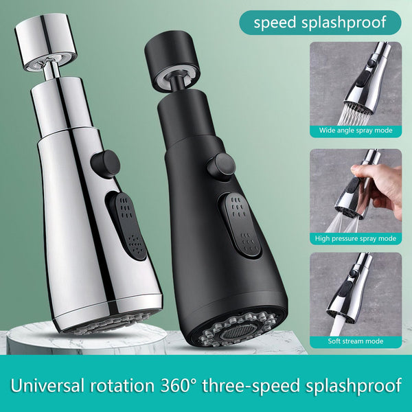 Water Kitchen Tap Head Saving Faucet Extender Sink Spray Aerator 360° Swivel