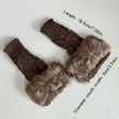 Outdoor Windproof Arm Gloves with Fluffy Sleeve Cuff