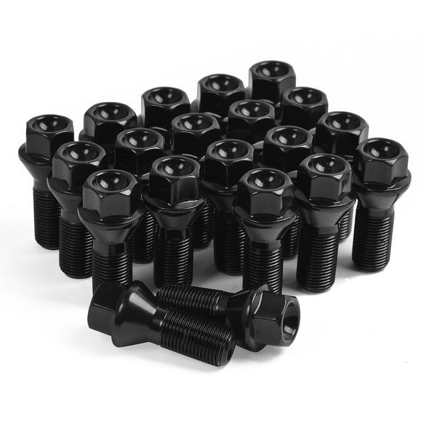 20 Black BMW Wheel Bolts for 1 Series F20 F21 F40 M14 x 1.25 Nut