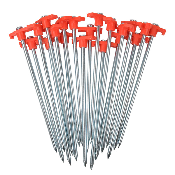 20 x Heavy Duty Hard Ground 25cm Camping Awning Tent Peg