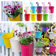 Hanging Metal Flower Bucket Plant Pot Basket Home Decor Garden