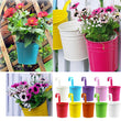 Hanging Metal Flower Bucket Plant Pot Basket Home Decor Garden