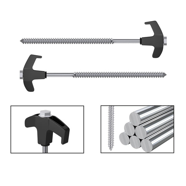 36X Screw In Hard Ground Tent Pegs  Heavy Duty Awning Pegs
