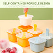 6 Ice Silicone Lattice Molds Easy Demoulding Ice Storage Box with Cover