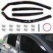 4x Wind Deflectors Black For BMW 3 Series F30 4 Door Saloon 2012-2018+Clip