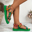 Women's Colorblock Ankle Strap Lightweight Flat Sandals