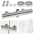 Chrome Bathroom Thermostatic Bath Shower Mixer Taps