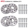 2Pair 15/ 20mm 5x112/5X100 Wheel Spacers 57.1 Center Bore W/20 Bolts