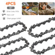 4 Pack 16 Inch Chainsaw Saw Chain Blade Pitch 0.050 Gauge 57DL Drive Links