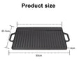 Non Stick Cast Iron Griddle Pan Skillet Cooking Plate Hob Stove BBQ Grill