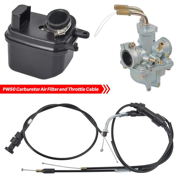 FOR YAMAHA PW50 PY50 YZINGER Carburetor Air Filter & Throttle Choke Cable
