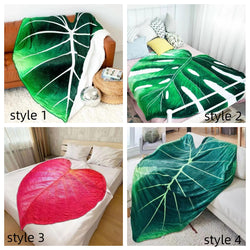Soft  Large Leaf Shape Blanket Soft