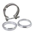 V-BAND CLAMP + FLANGES COMPLETE STAINLESS STEEL EXHAUST TURBO HOSE