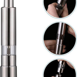 Stainless Steel One Hand Thumb Push Button Salt and Pepper Grinder