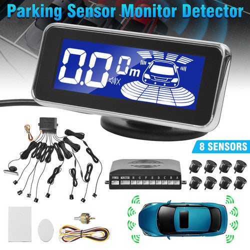 8 Sensors Parking Reverse Front and Rear Car Parking Sensors Display