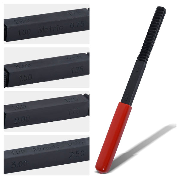 Metric Thread Repair File Pitch Size 0.75, 1, 1.25, 1.5, 1.75, 2 & 3mm