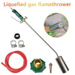 Long Arm Propane Butane Gas Torch Burner Blow Kit Roofers Roofing Brazing+Hose