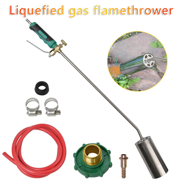 Long Arm Propane Butane Gas Torch Burner Blow Kit Roofers Roofing Brazing+Hose