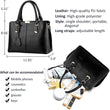 Women  PU Leather Top Handle Satchel Shoulder Bag