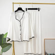 Womens  Pajamas Two Piece Suit Long Sleeve Top Pants Pajama Set