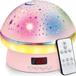 Star Projector Night Light Remote Control Rotating 8 Color Changing and Dimmable Moon Light Projector