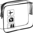 Clear Toiletry Bag with Zippers Travel Cosmetic Makeup Bag