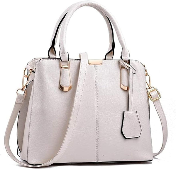 Women  PU Leather Top Handle Satchel Shoulder Bag