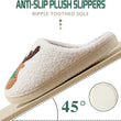 Women Deer Christmas Winter Fleece Slippers