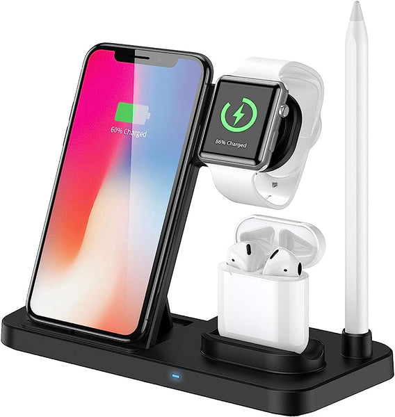 4 in 1  Wireless Charging Stand Dock Compatible with ios