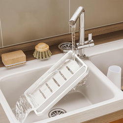 Kitchen Storage Drain Holder Wall Mounted Rag Cleaning Cloth Holder