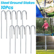 10 Heavy Duty Galvanised Steel Tent Pegs Metal Camping