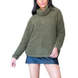 Women Fleece Turtleneck Long Sleeve Winter Solid Color Pullover