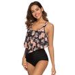 Women Top Ruffled High Waist Swimwear Two Pieces Bathing Suits Bikini Sets