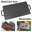 Non Stick Cast Iron Griddle Pan Skillet Cooking Plate Hob Stove BBQ Grill