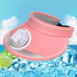 Summer Wide Brim Adjustable Hat with Mini Fan