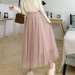 Women Sparkling Star Swing Sequin Tulle Long Skirt