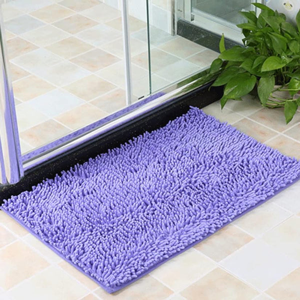 50*80cm Rectangle Chenille Bath Rug Kitchen Rug Pad Non-Slip Floor Mat