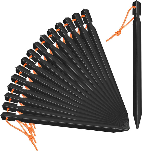 Pack of 12 Aluminium Alloy Tent Pegs 18cm Lightweight Nail Stakes Outdoor