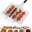 Stainless Steel Grilling Basket Portable Non-Stick Grill Basket with Handle