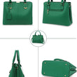 Women  PU Leather Top Handle Satchel Shoulder Bag